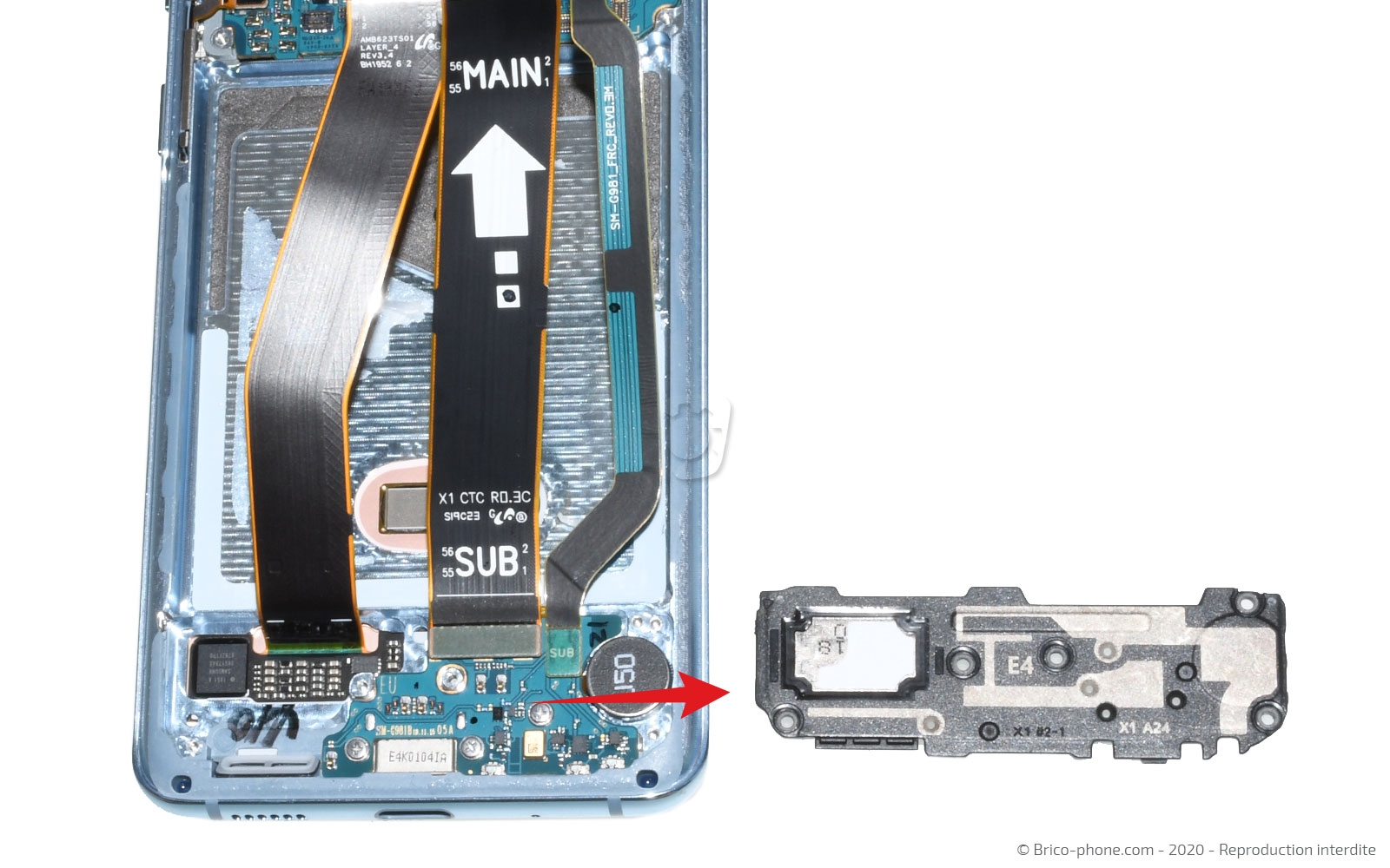 Démontage complet sur Galaxy S20 photo 3