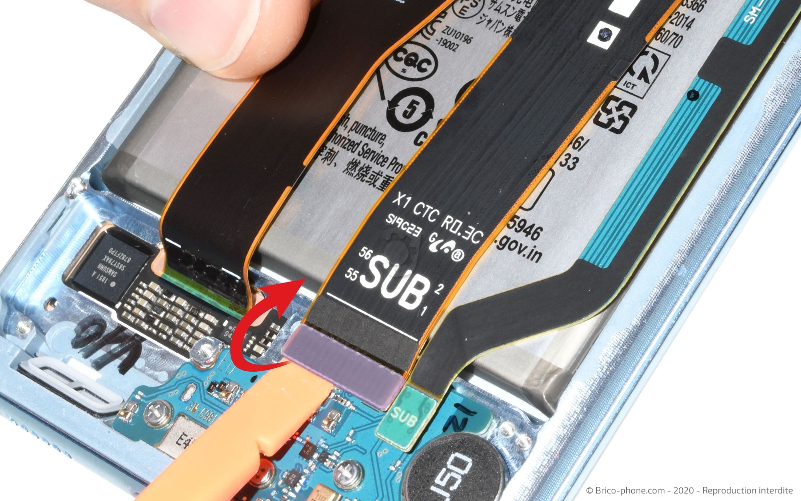 Changement du connecteur de charge sur Galaxy S20 photo 2