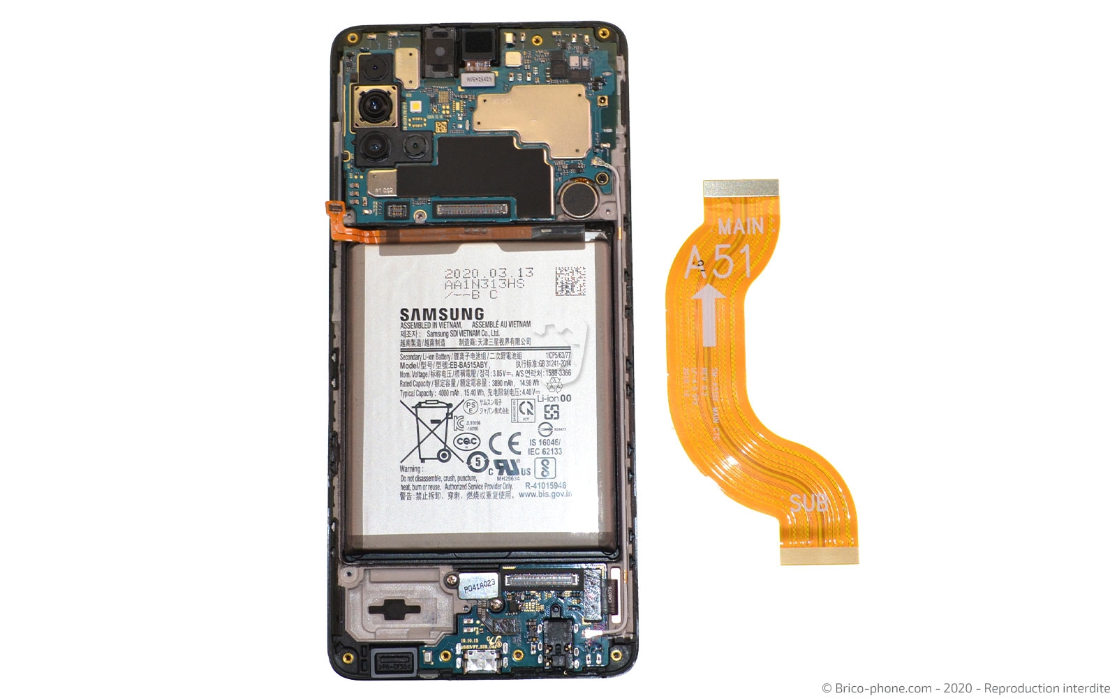 Démontage complet sur Galaxy A51 photo 4