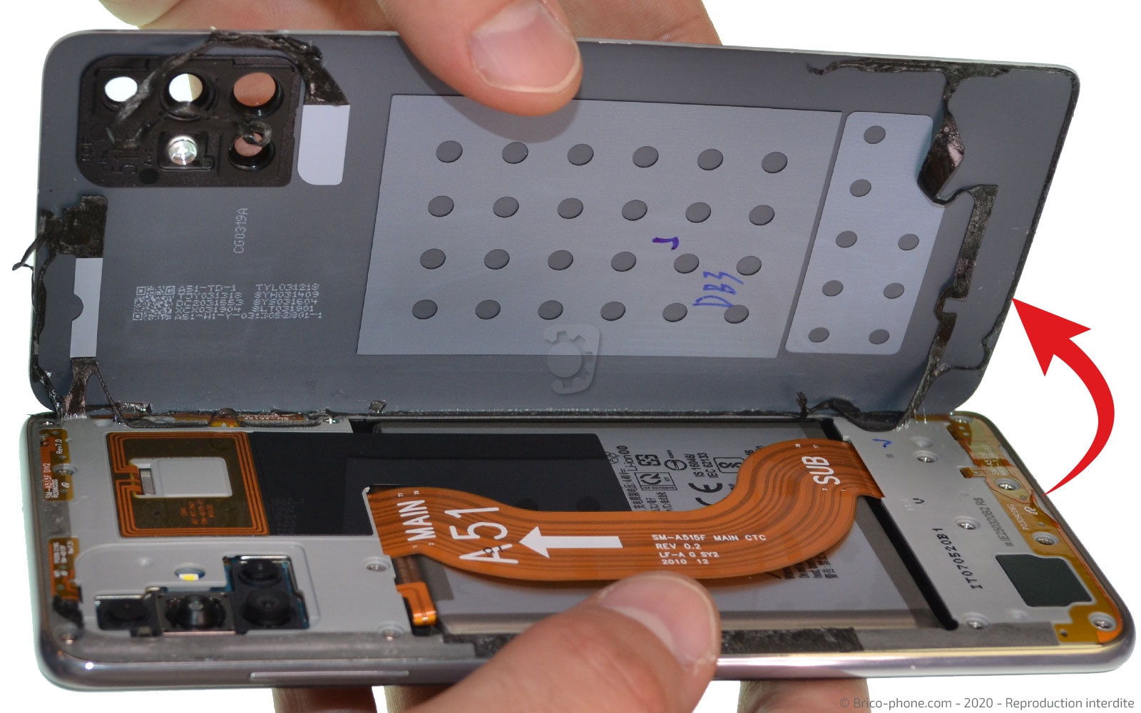 Démontage complet sur Galaxy A51 photo 3