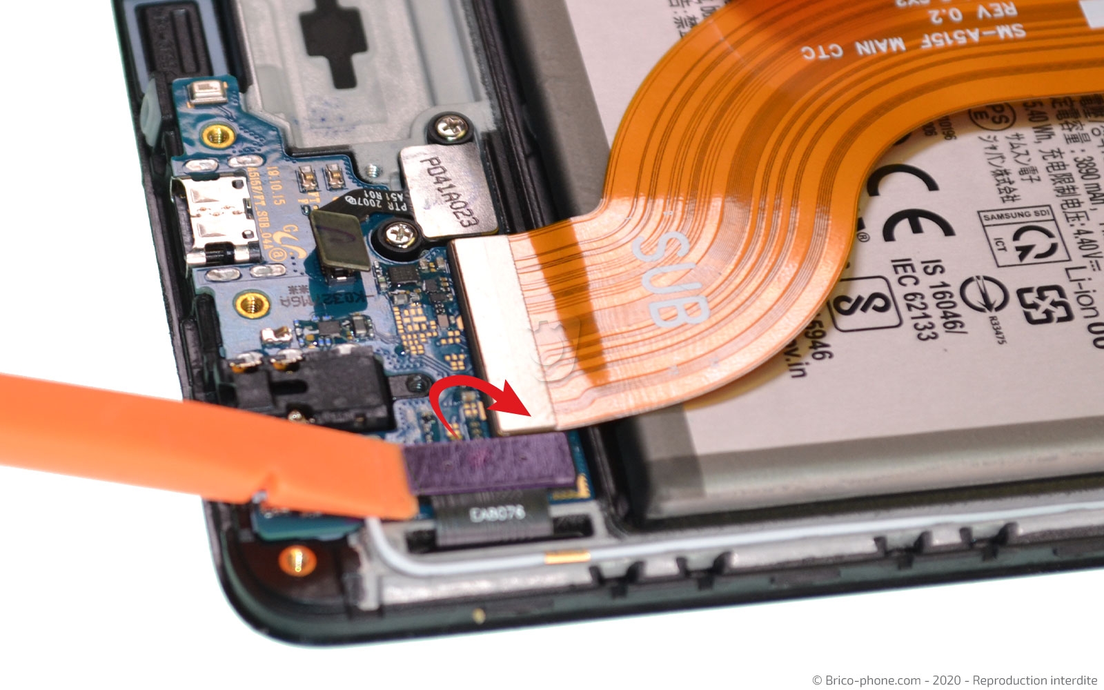 Changement du connecteur de charge sur Galaxy A51 photo 3