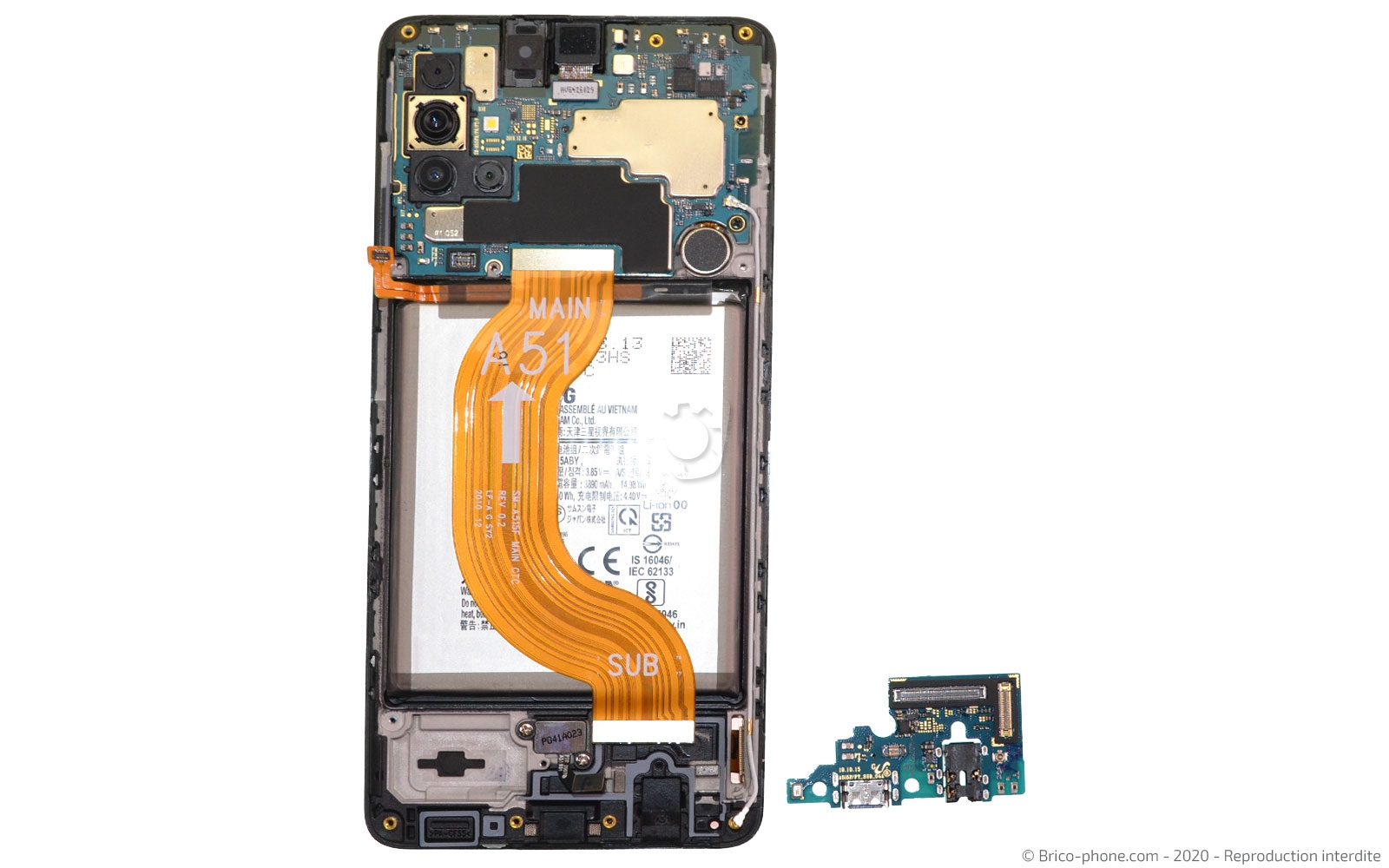 Changement du connecteur de charge sur Galaxy A51 photo 3