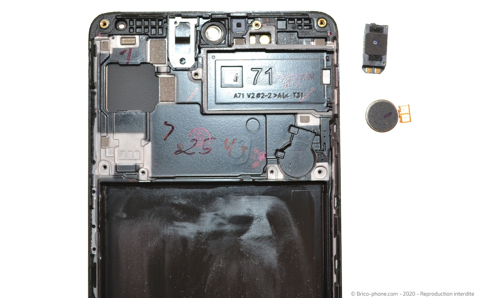 Démontage complet sur Galaxy A71 photo 3