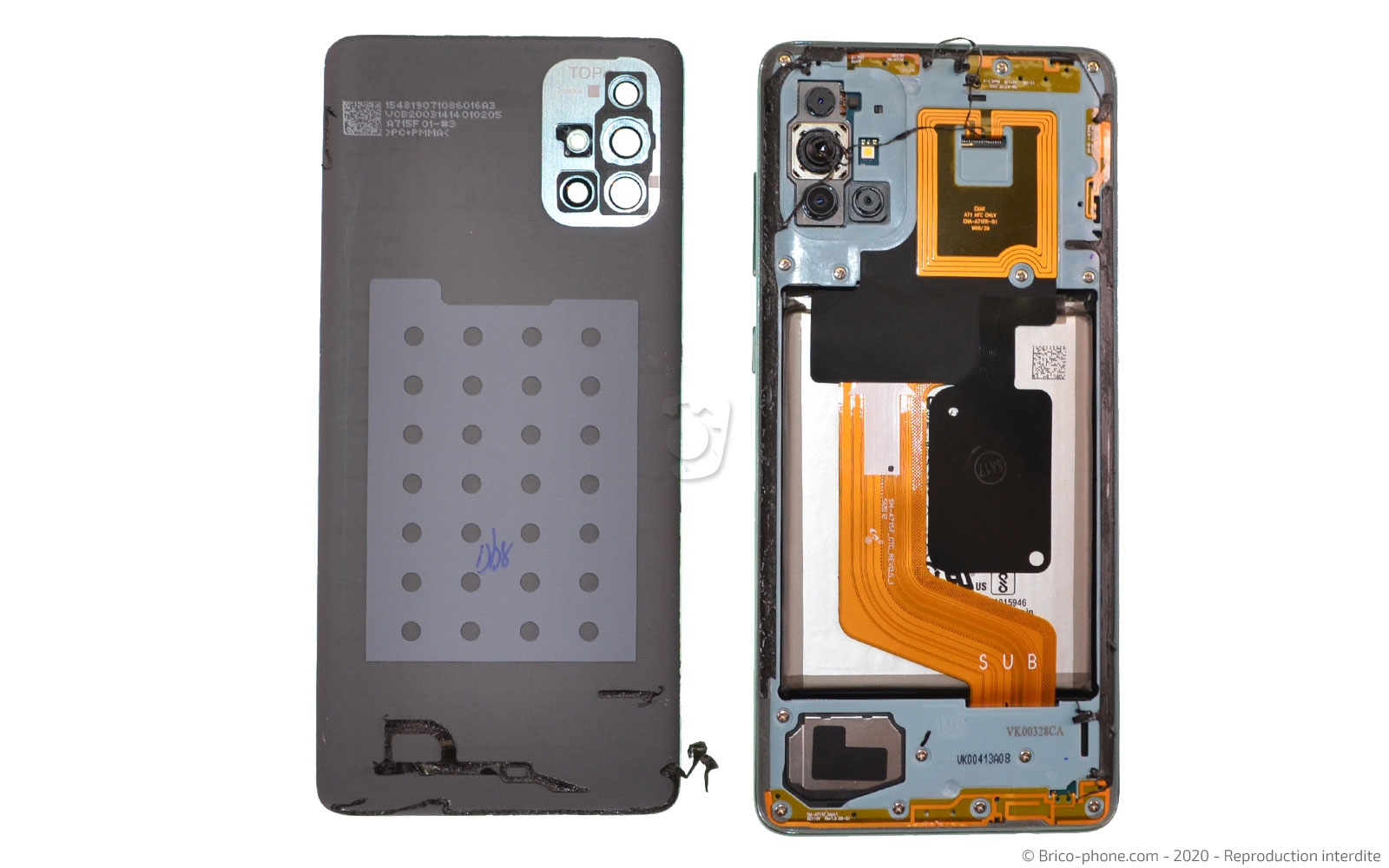Démontage complet sur Galaxy A71 photo 4