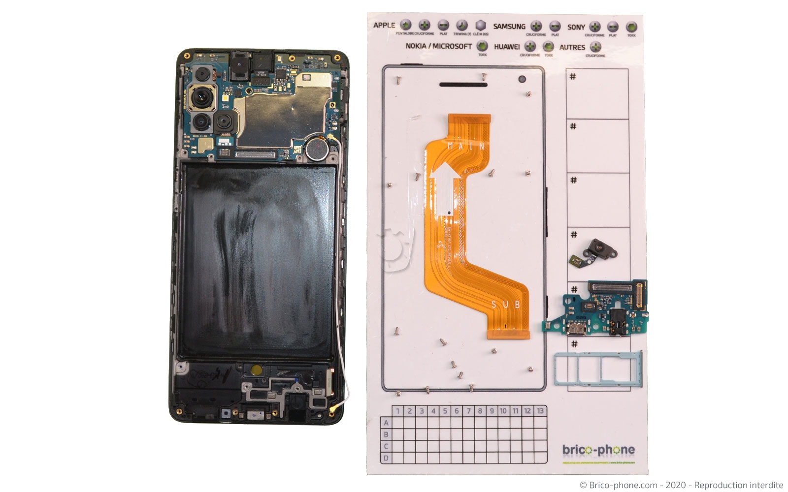 Démontage complet sur Galaxy A71 photo 3