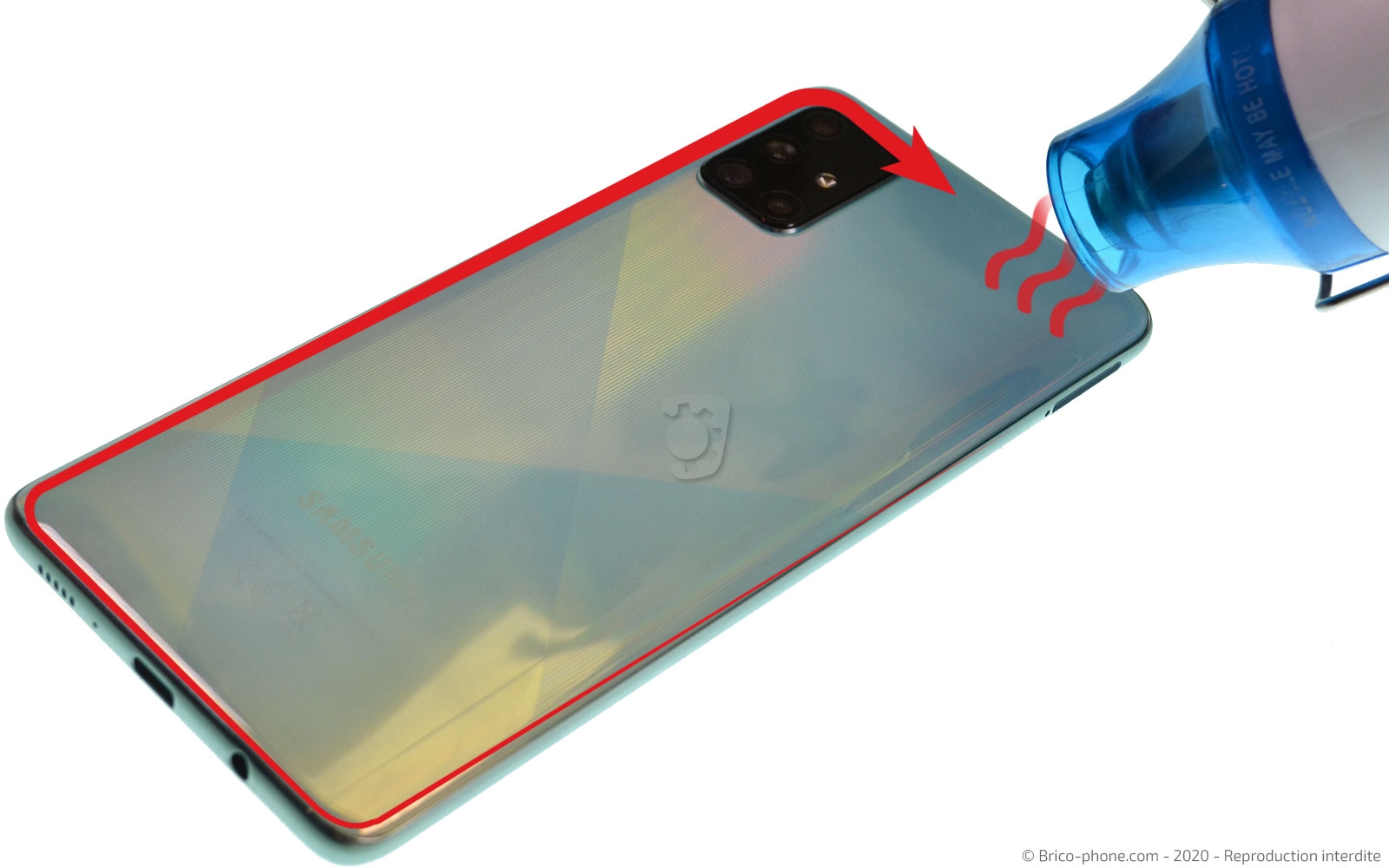 Changement du bloc écran sur Galaxy A71 photo 2