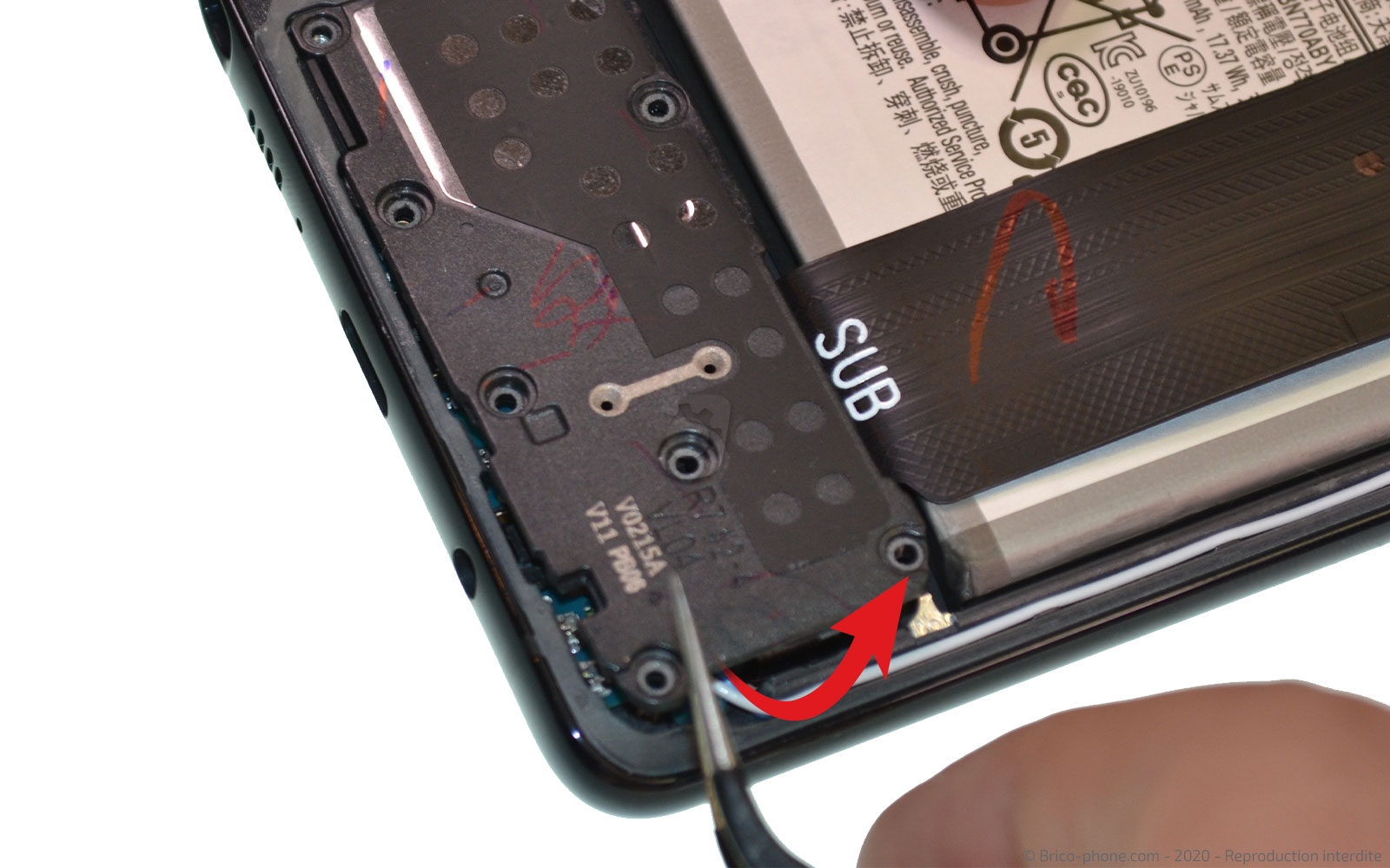 Changement du connecteur de charge sur Galaxy Note 10 Lite photo 2