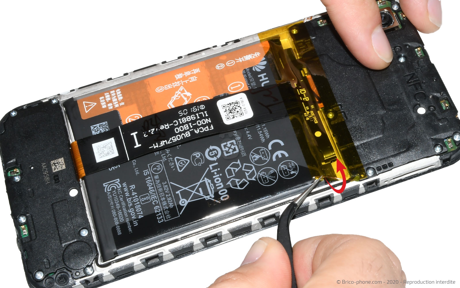 Changement du connecteur de charge sur Y5 2019 photo 1