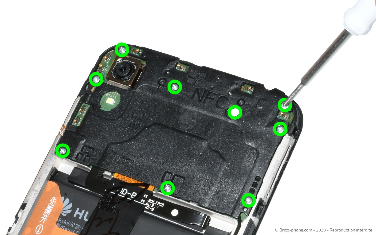 Changement de batterie sur Y5 2019 photo 2