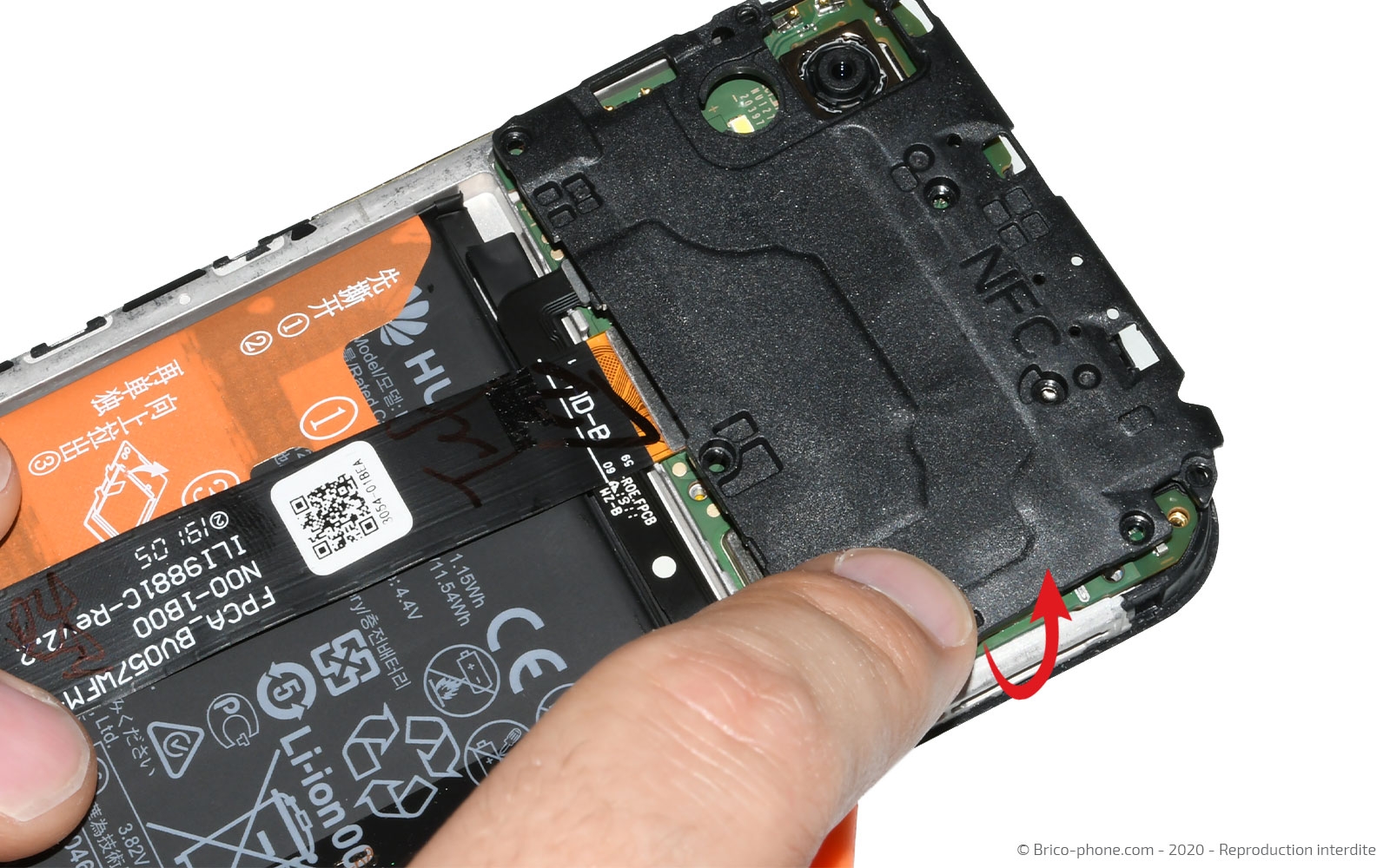 Changement de batterie sur Y5 2019 photo 3