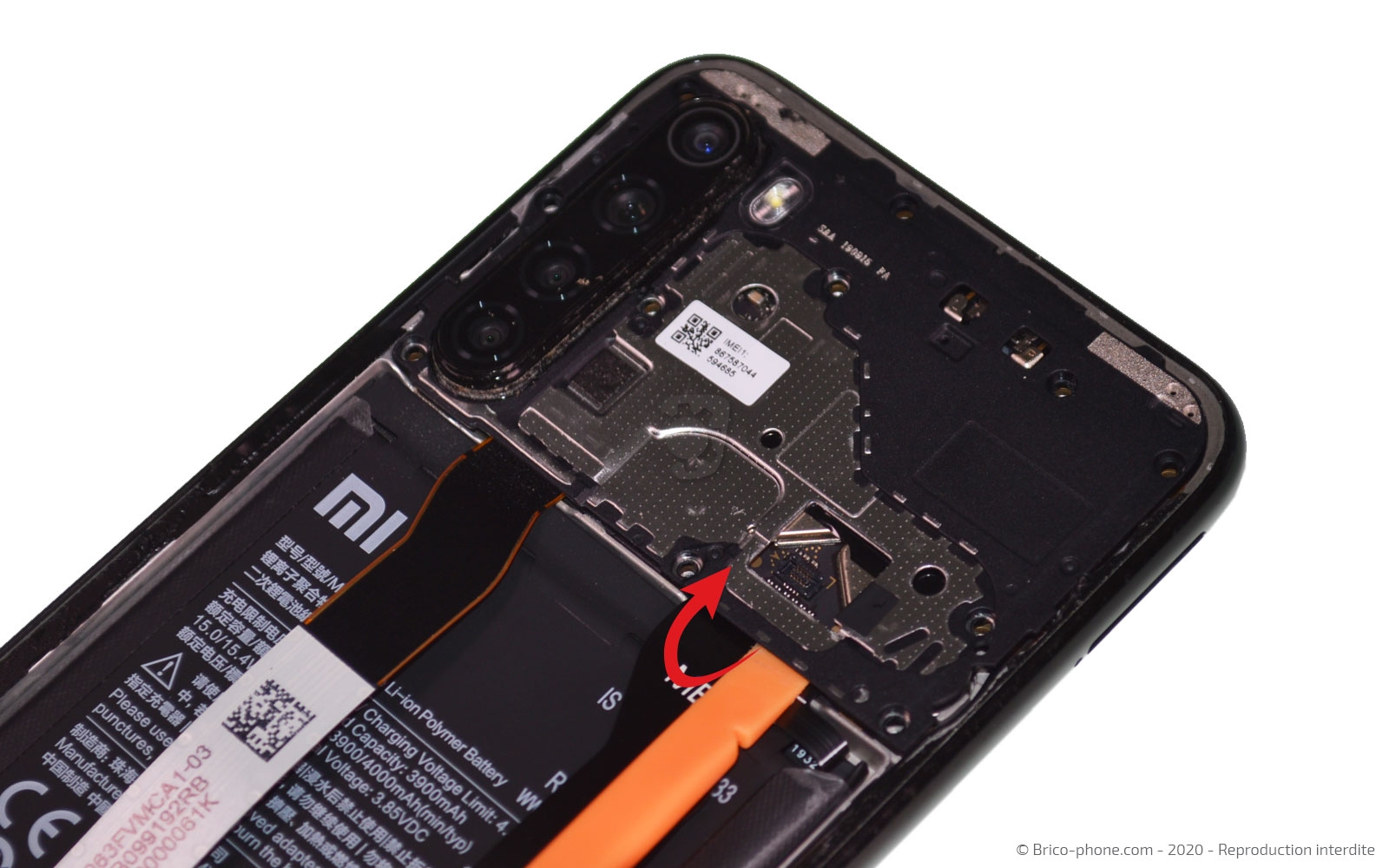 Changement de la batterie sur Redmi Note 8 photo 2