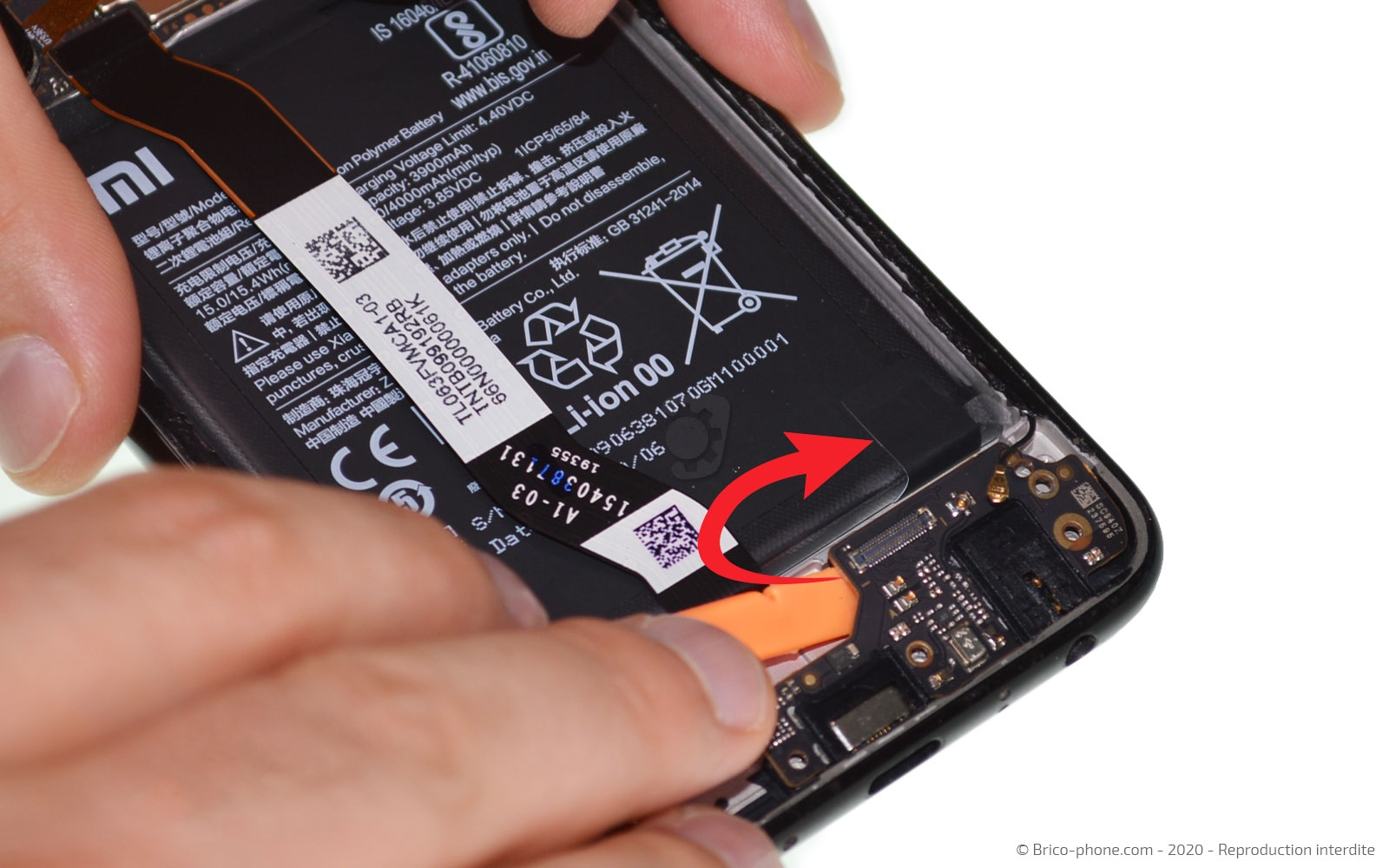 Changement du connecteur de charge sur Redmi Note 8 photo 4