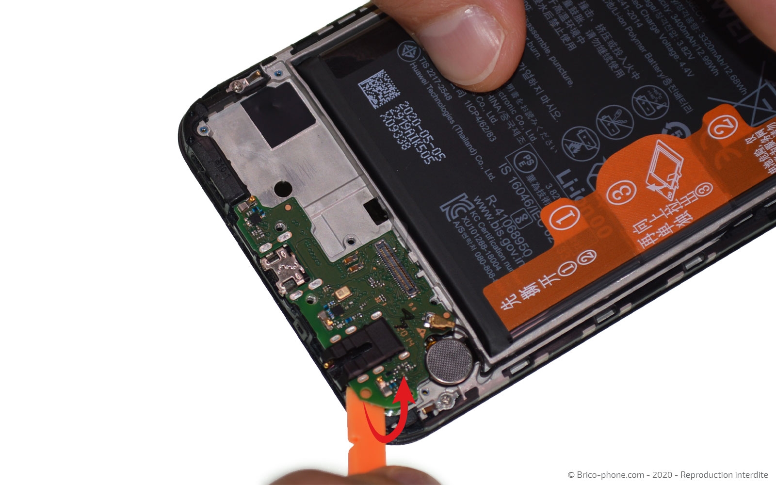 Changement du connecteur de charge sur P Smart 2020 photo 4