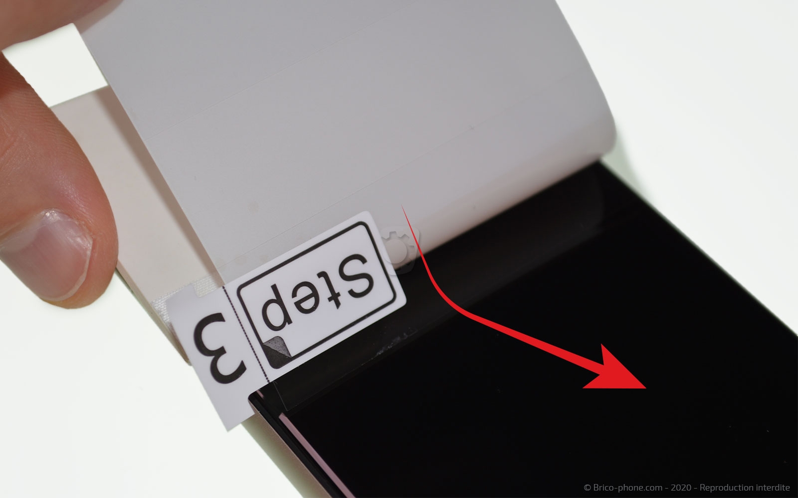 Pose d'une protection d'écran en Hydrogel photo 3