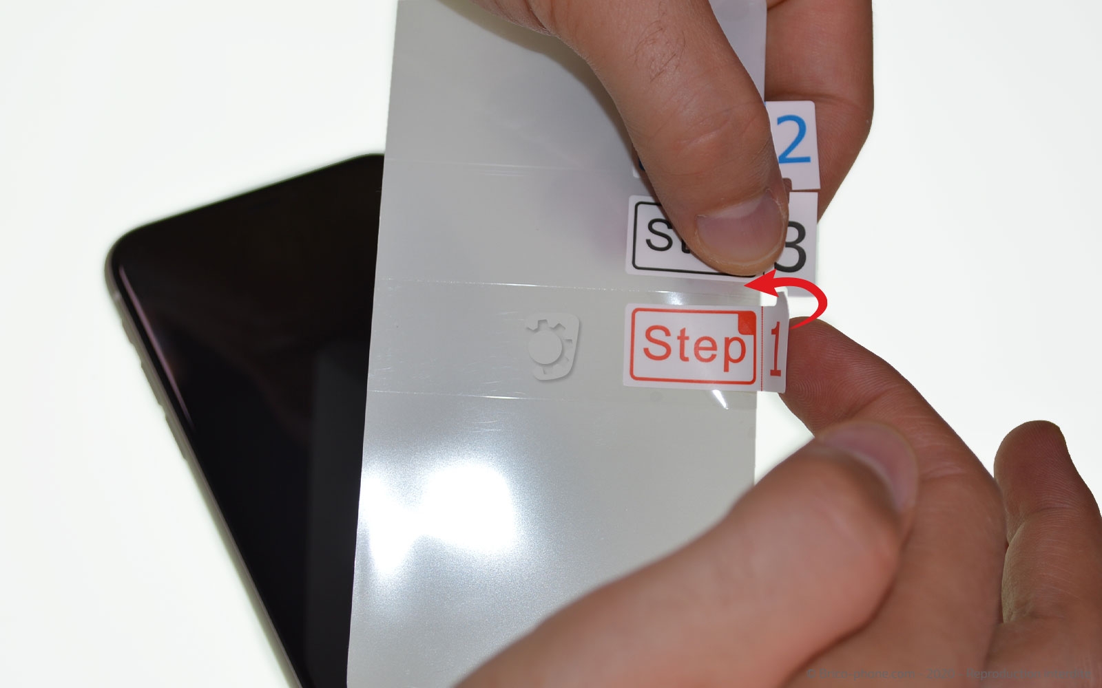 Pose d'une protection d'écran en Hydrogel photo 2