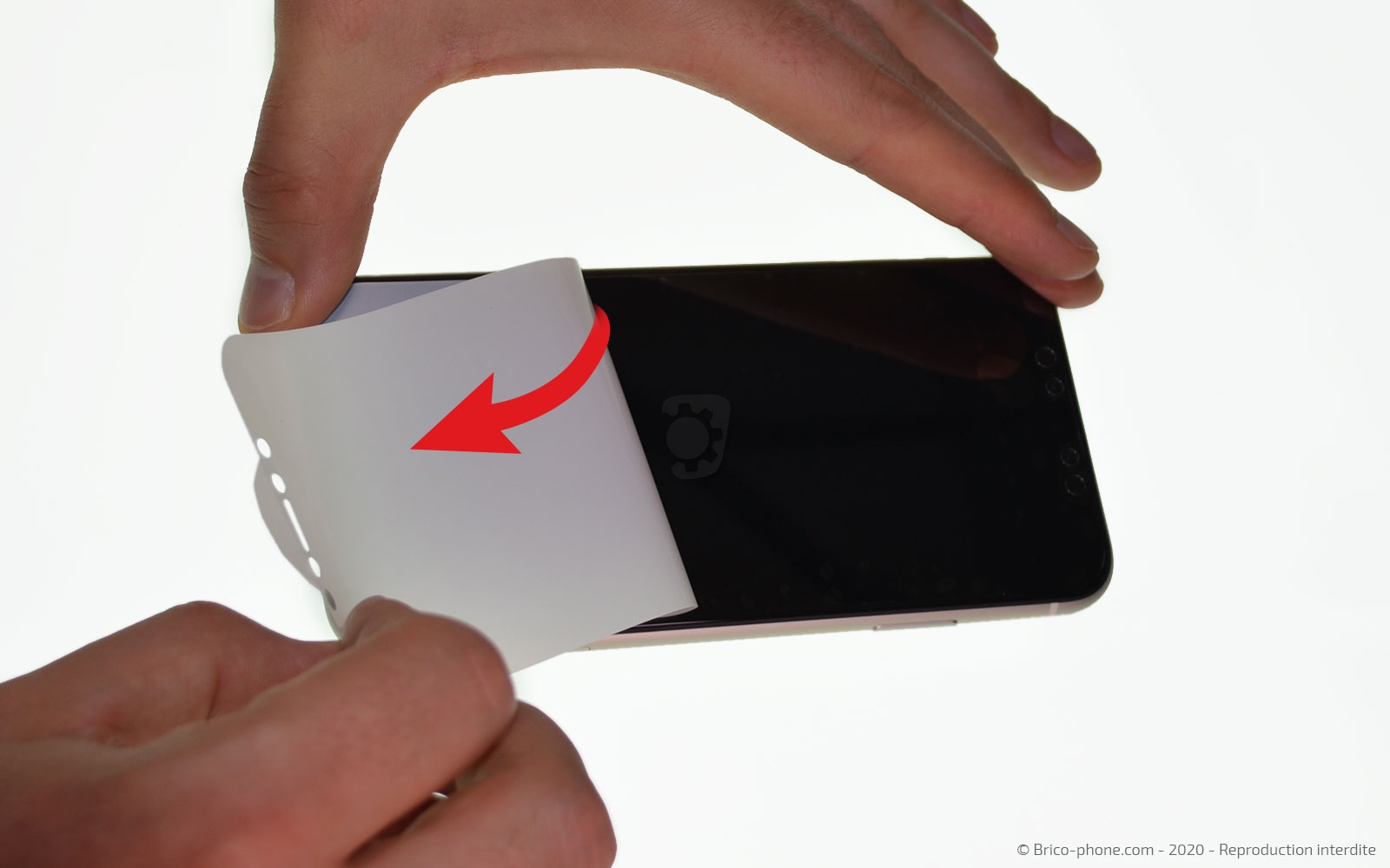 Pose d'une protection d'écran en Hydrogel photo 2