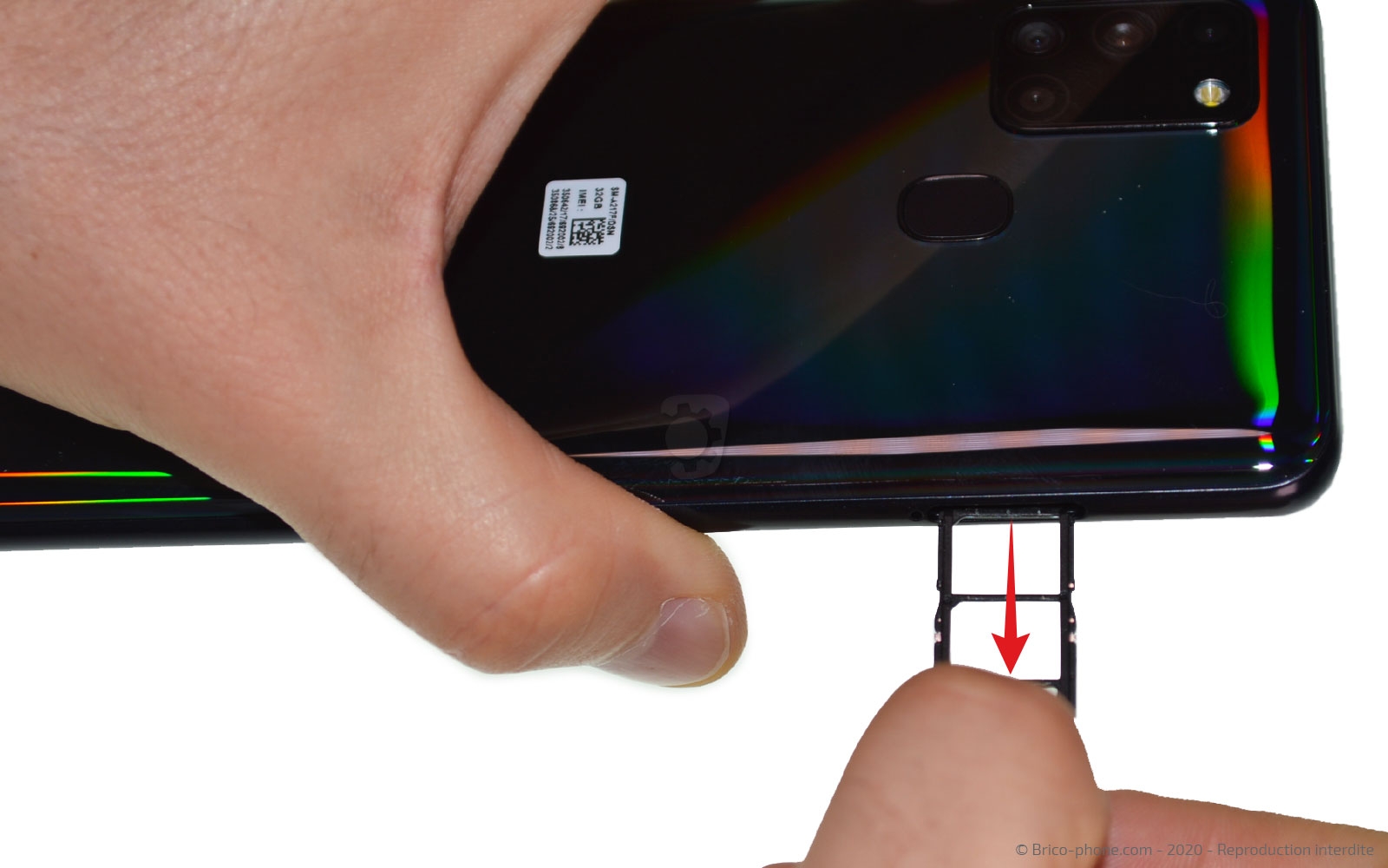Changement de la vitre arrière sur Galaxy A21s photo 2