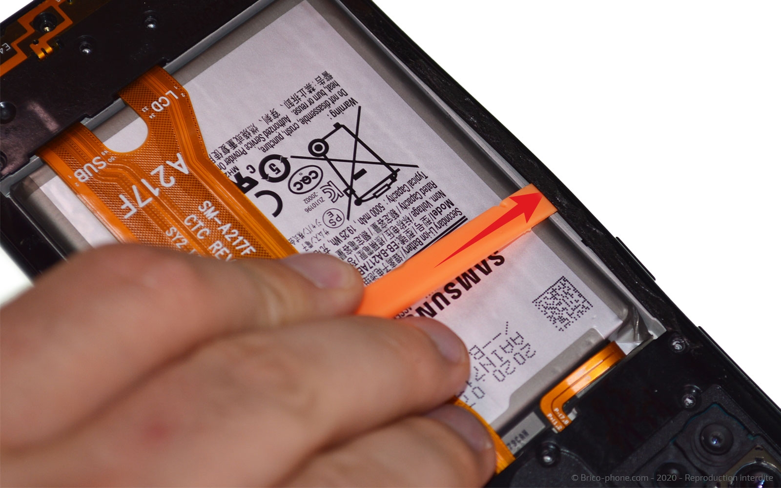 Changement de batterie sur Galaxy A21s photo 2