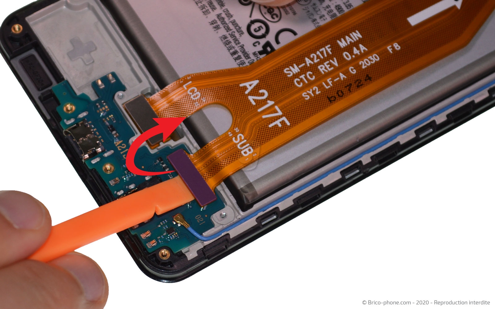 Changement du connecteur de charge sur Galaxy A21s photo 1