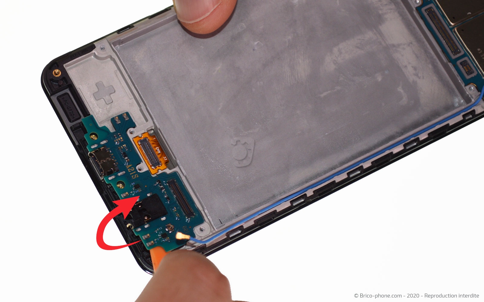 Changement du bloc écran sur Galaxy A21s photo 3