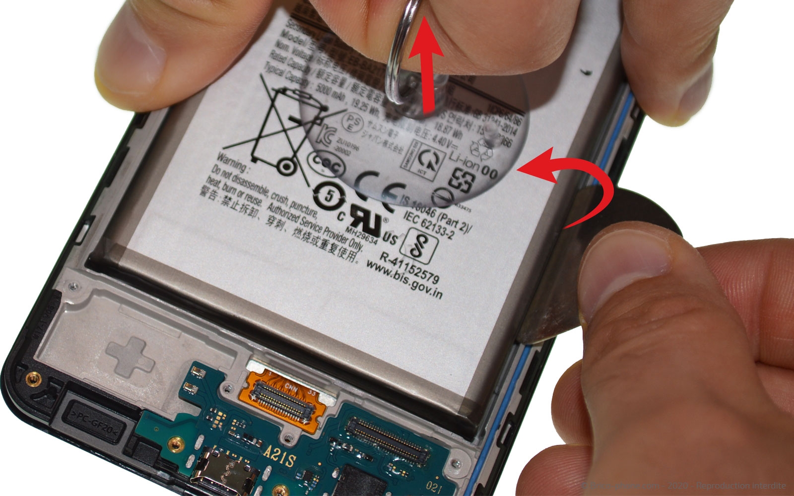 Changement du bloc écran sur Galaxy A21s photo 3