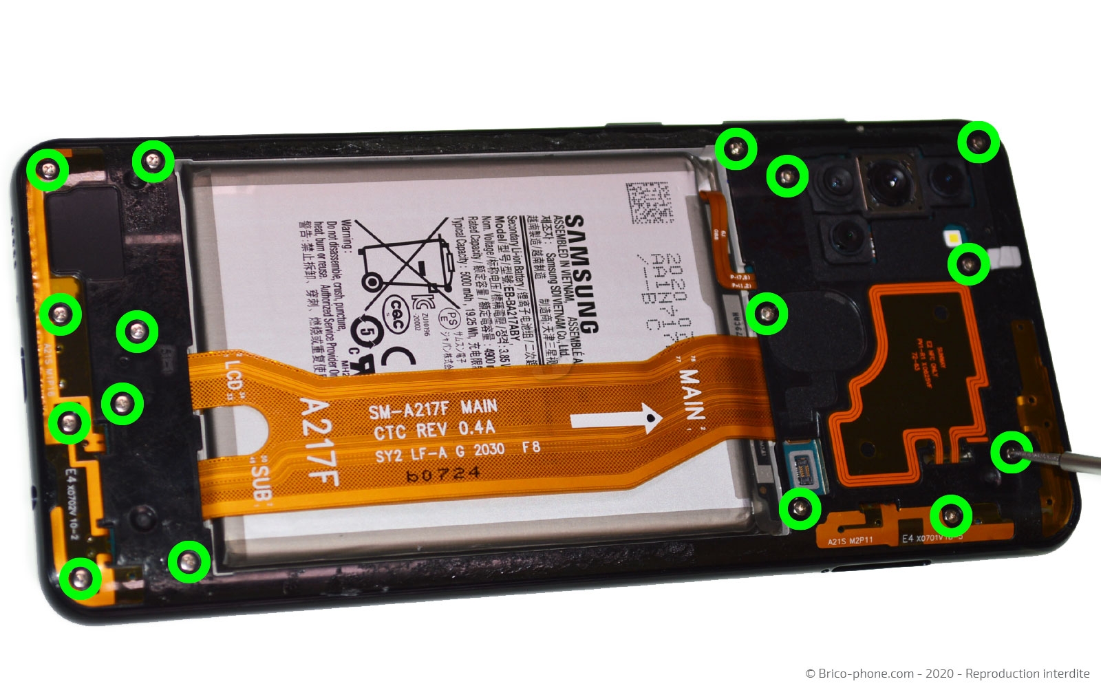 Changement du bloc écran sur Galaxy A21s photo 1