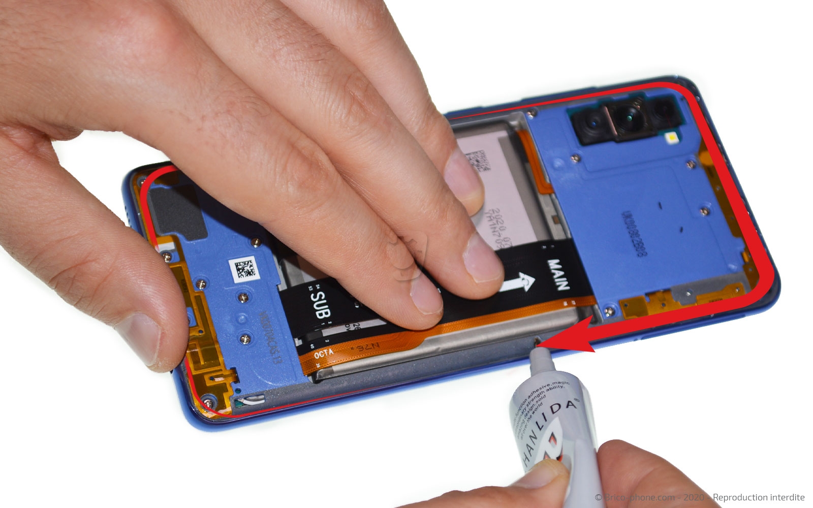 Changement de batterie sur Galaxy A41 photo 3