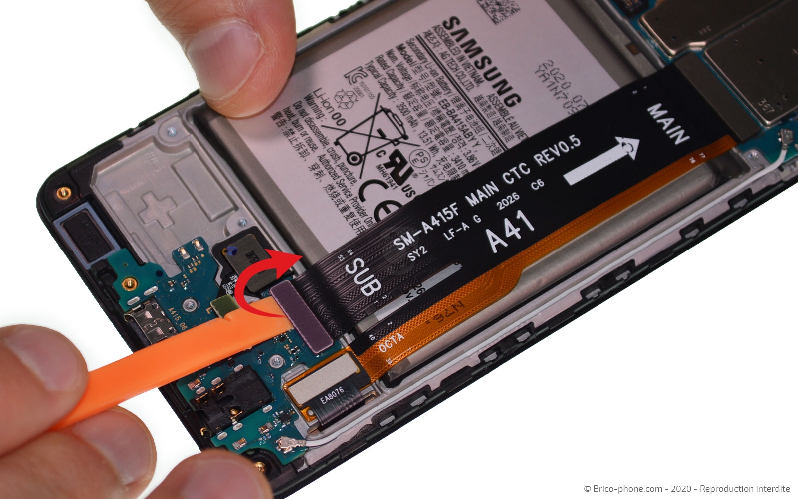 Changement du connecteur de charge sur Galaxy A41 photo 3