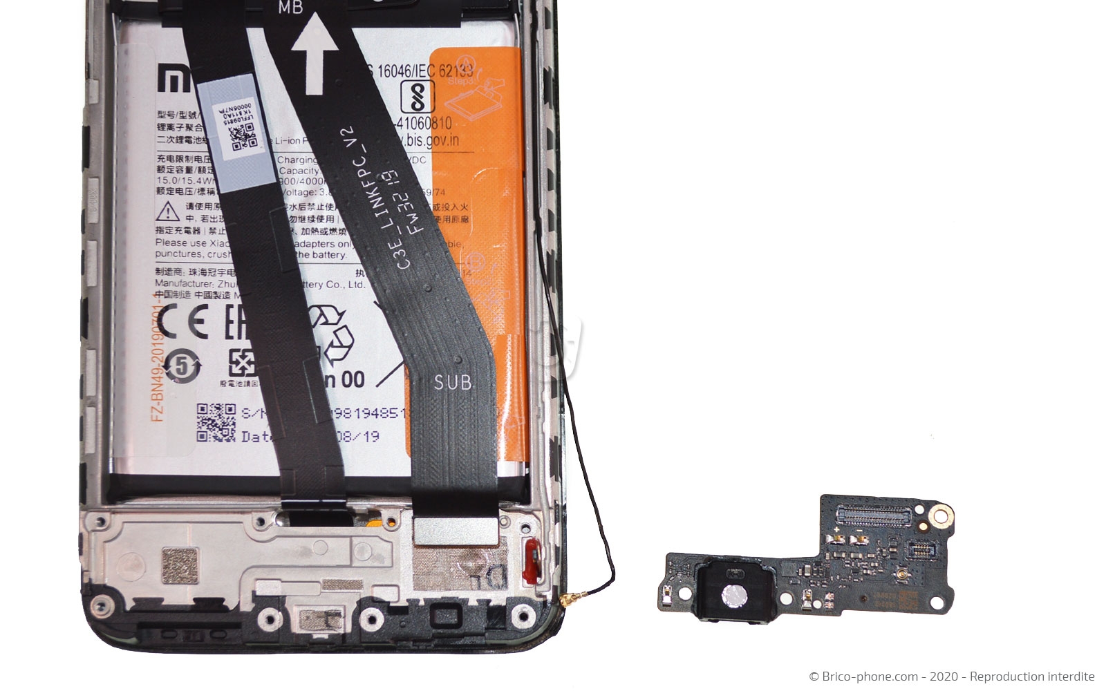 Changement du connecteur de charge sur Redmi 7A photo 2