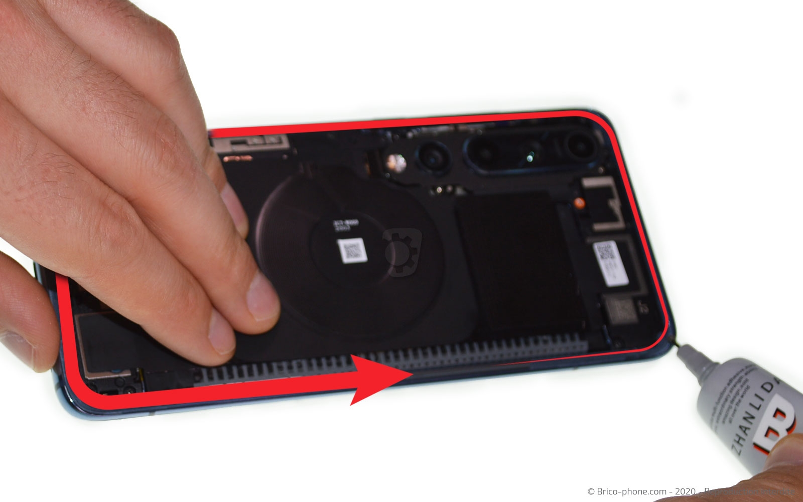 Changement de la vitre arrière  sur Mi 10 photo 2