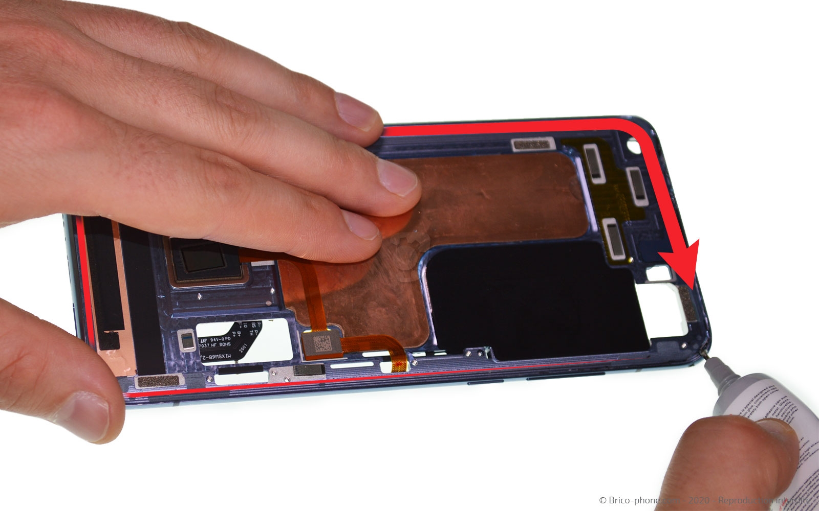 Changement d'écran (vitre + Amoled) sur Mi 10 photo 3