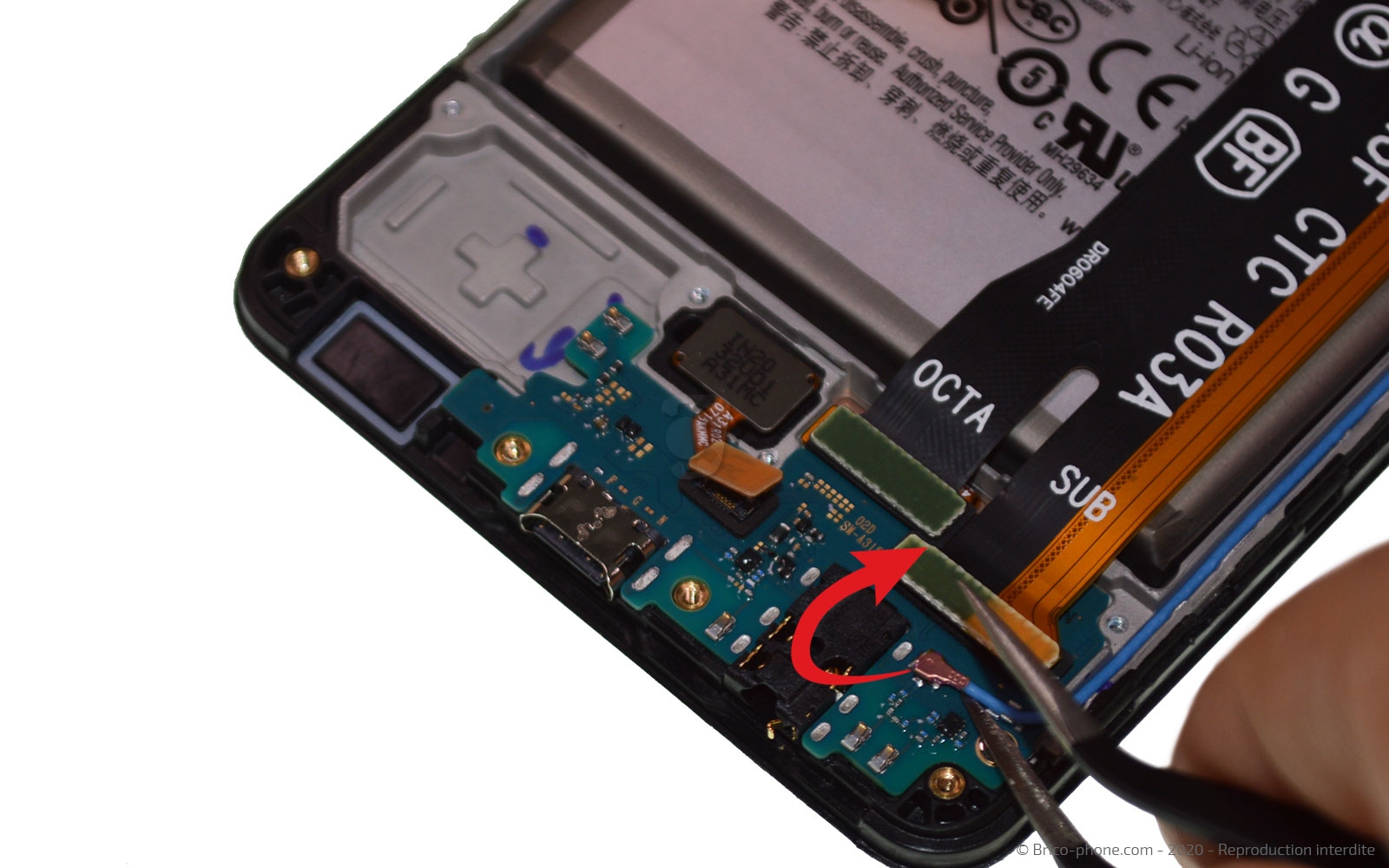 Changement du connecteur de charge sur Galaxy A31 photo 1