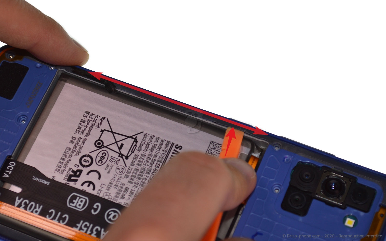 Changement du connecteur de charge sur Galaxy A31 photo 2