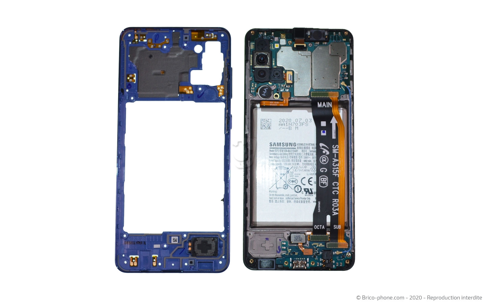 Changement du connecteur de charge sur Galaxy A31 photo 4