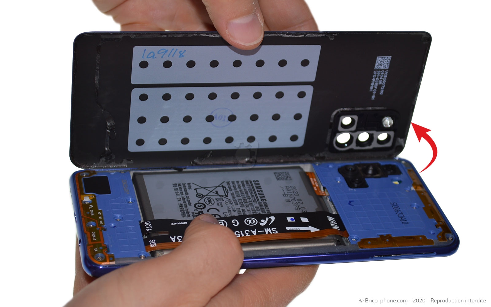 Changement du connecteur de charge sur Galaxy A31 photo 2