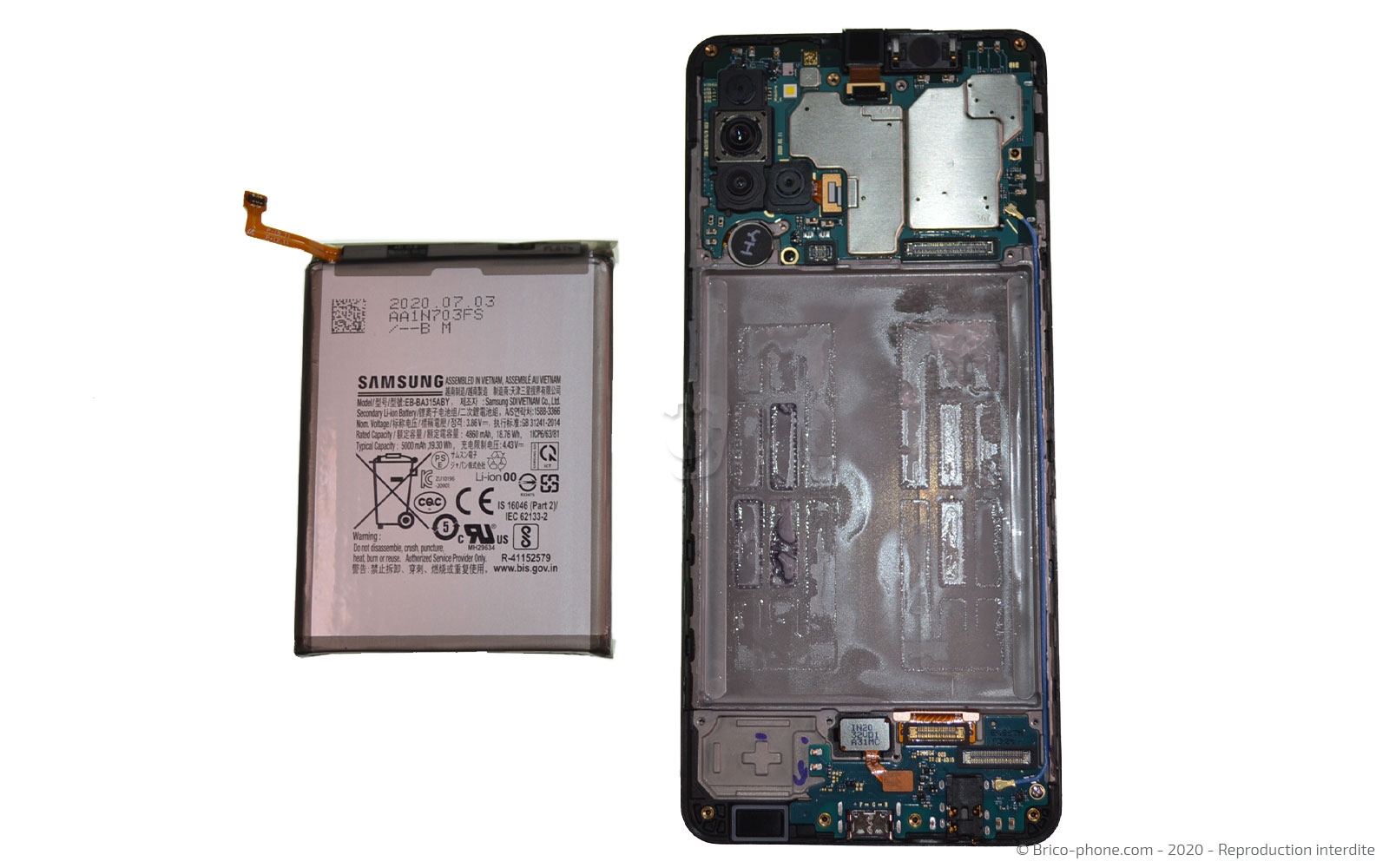 Changement du bloc écran sur Galaxy A31 photo 2