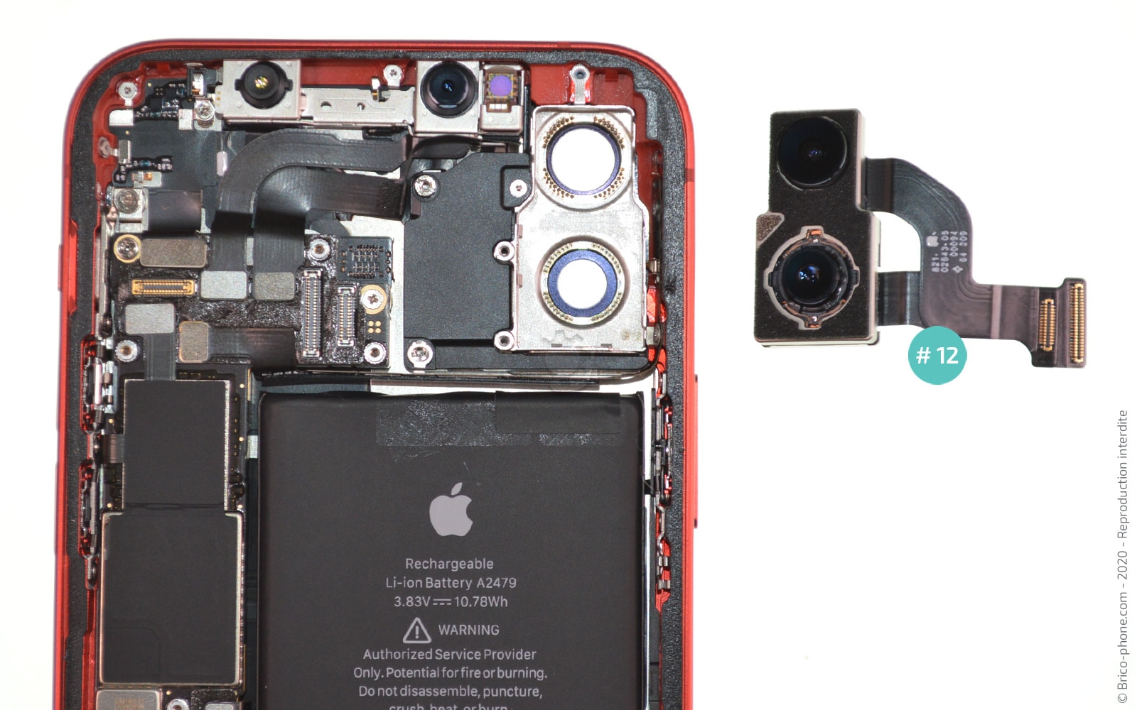 Changement du bloc caméras arrière sur iPhone 12 photo 4