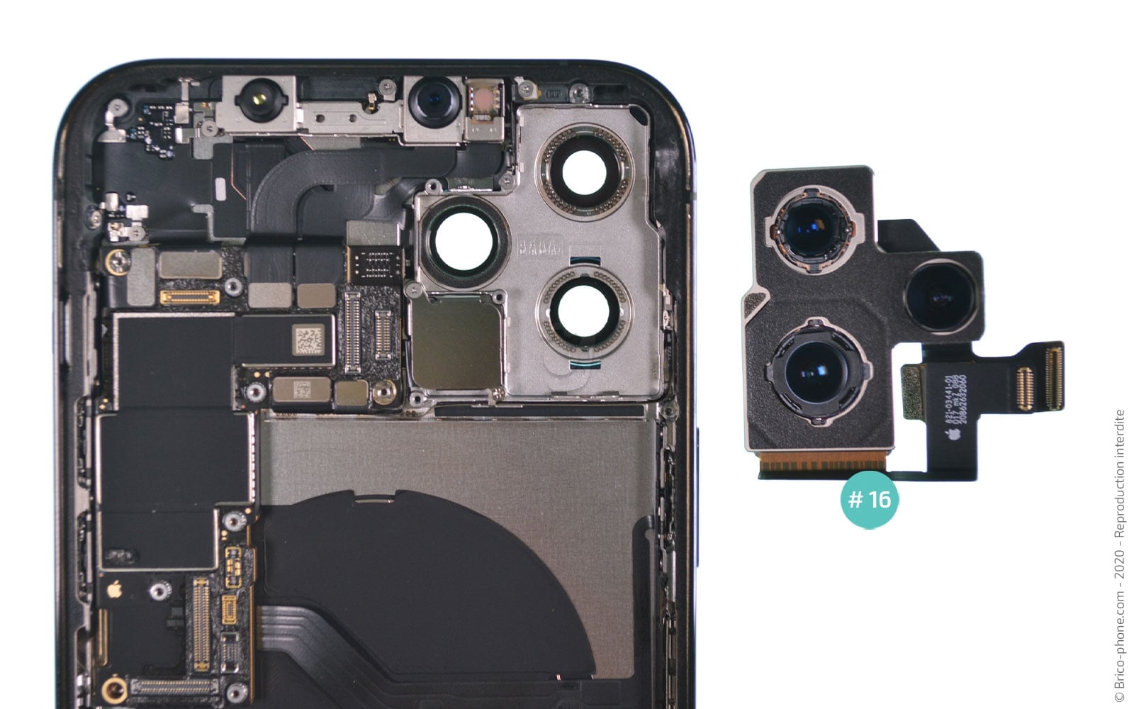 Kit Réparation Vitre Arrière IPhone 12 Pro Max - Outils Inclus - Compatible Apple