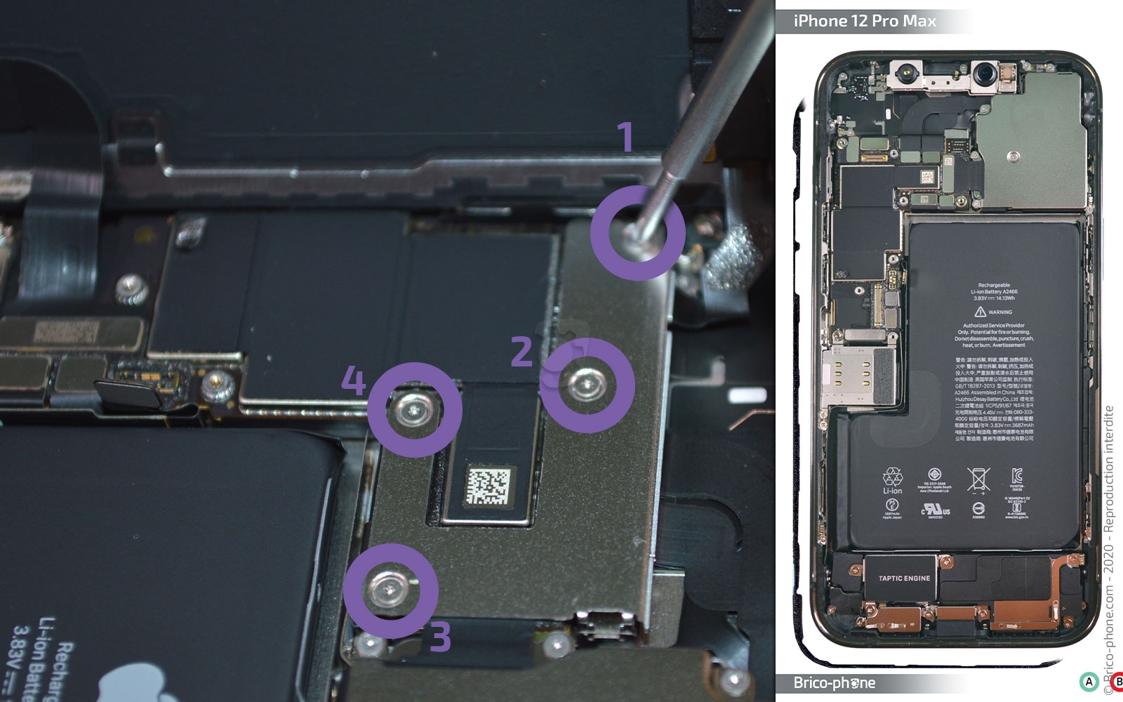 Changement du connecteur de charge sur iPhone 12 Pro Max photo 1
