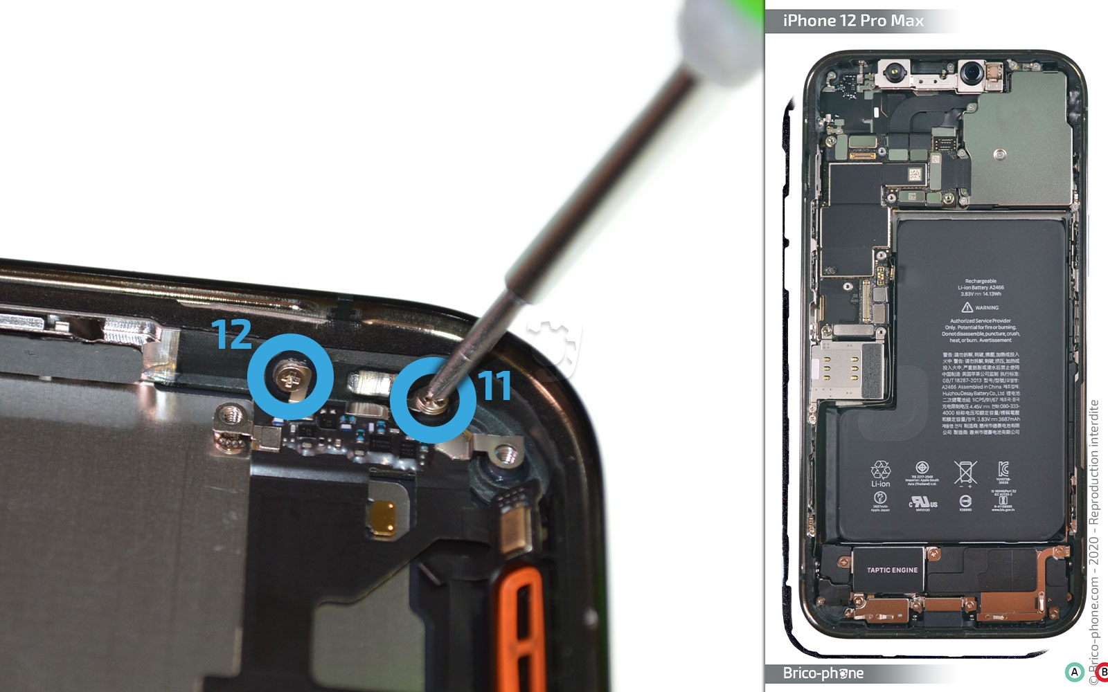 Changement du connecteur de charge sur iPhone 12 Pro Max photo 1