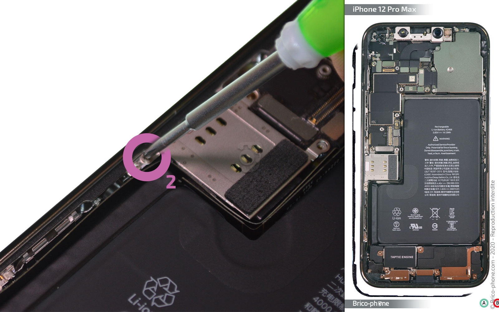 Changement du lecteur de carte SIM sur iPhone 12 Pro Max photo 2