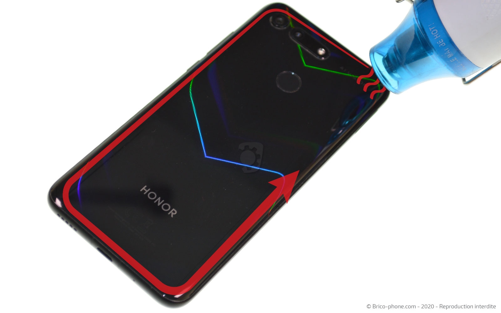 Changement d'écran (vitre + LCD) sur Honor View 20 photo 2