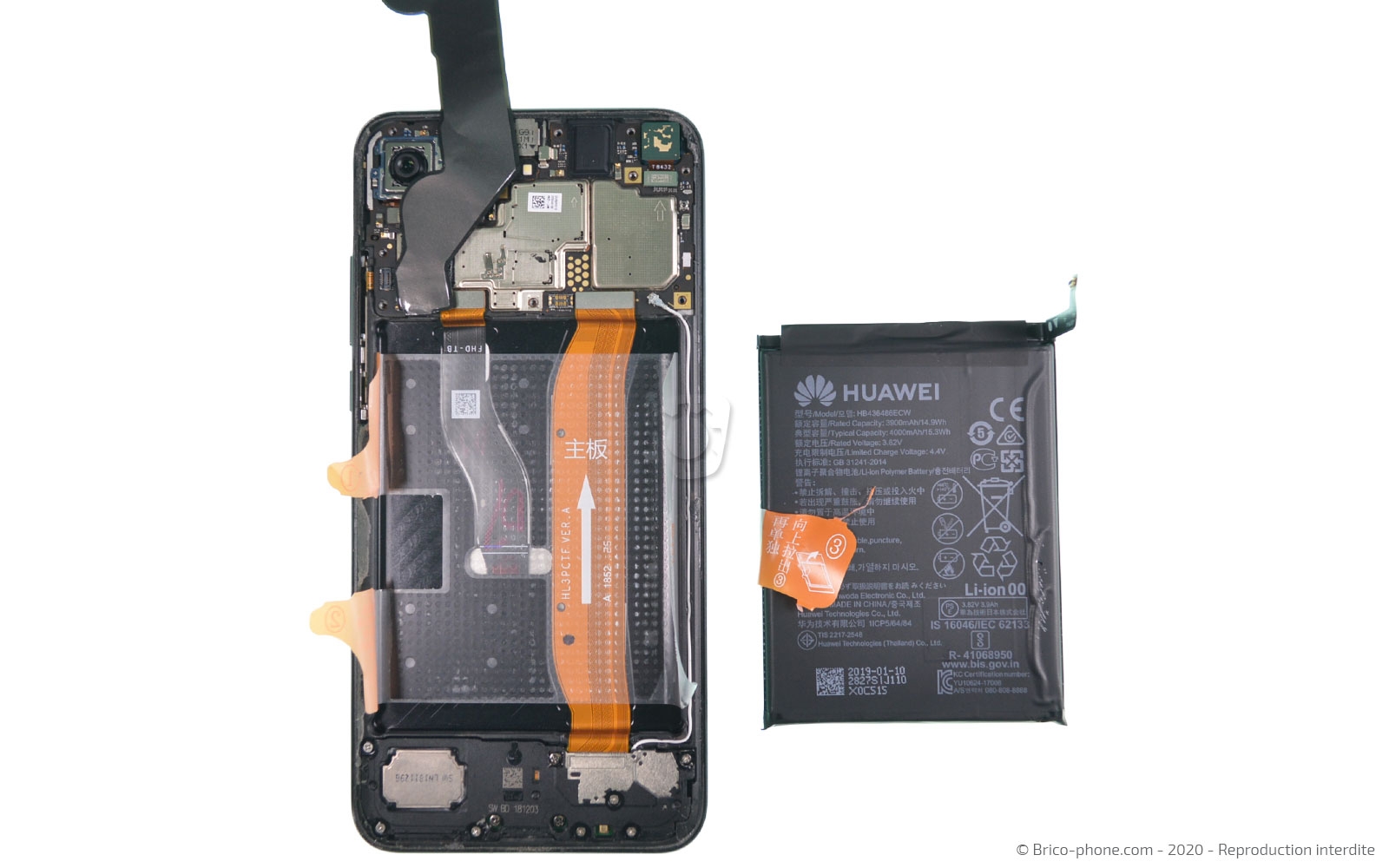 Changement de batterie sur Honor View 20 photo 4