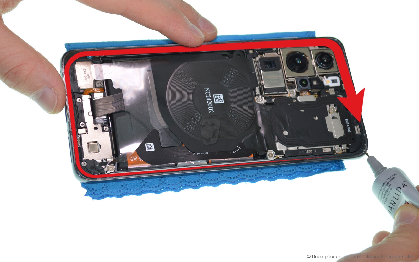 Changement du bloc écran avec batterie sur P40 Pro photo 1