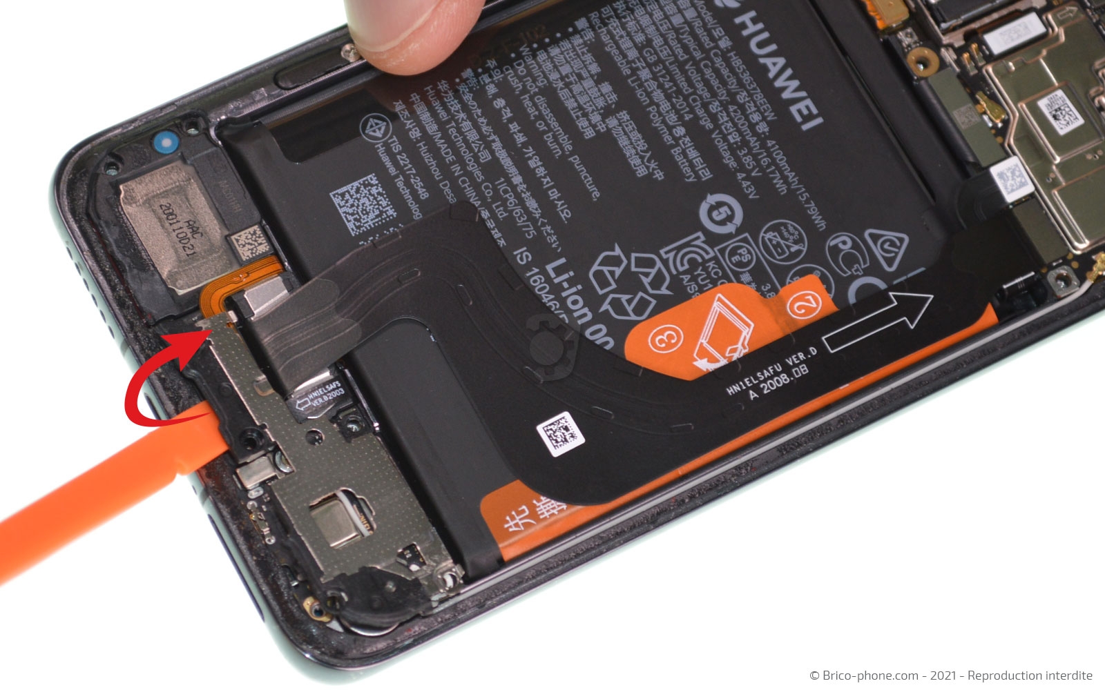 Changement du bloc écran avec batterie sur P40 Pro photo 2