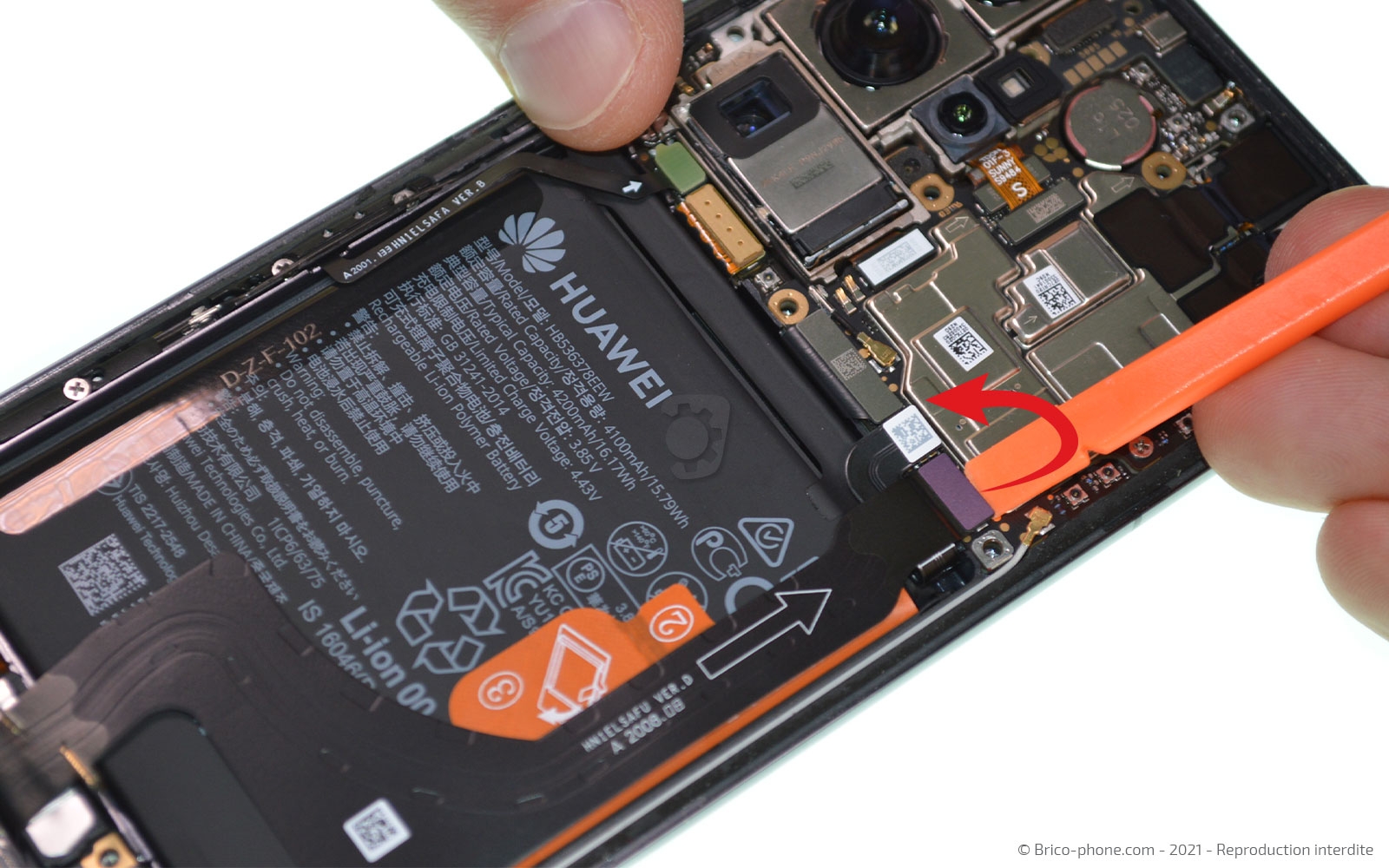 Changement du bloc écran avec batterie sur P40 Pro photo 1