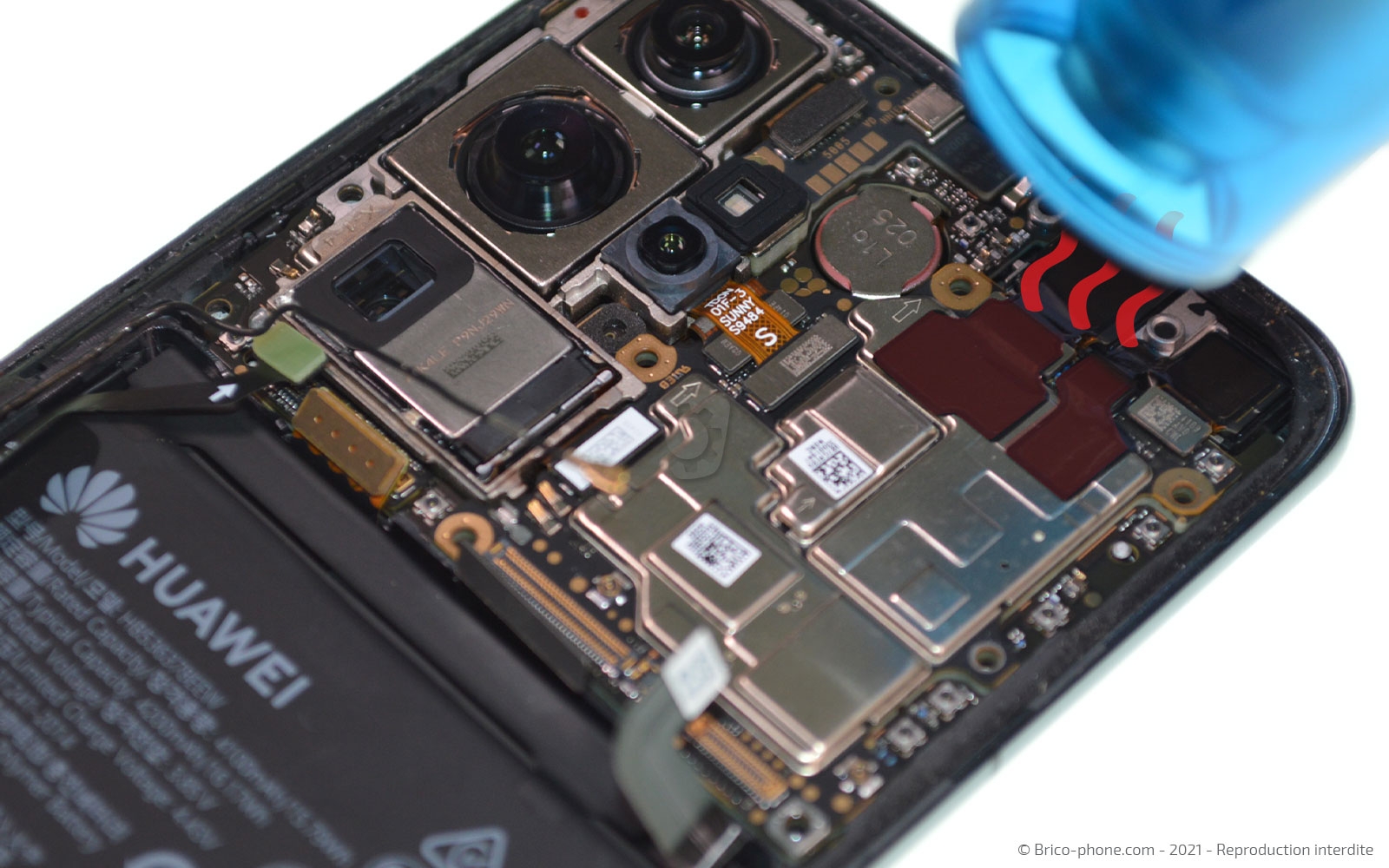 Changement du bloc écran avec batterie sur P40 Pro photo 1