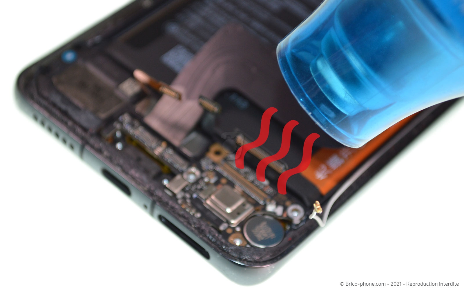 Changement du bloc écran avec batterie sur P40 Pro photo 3