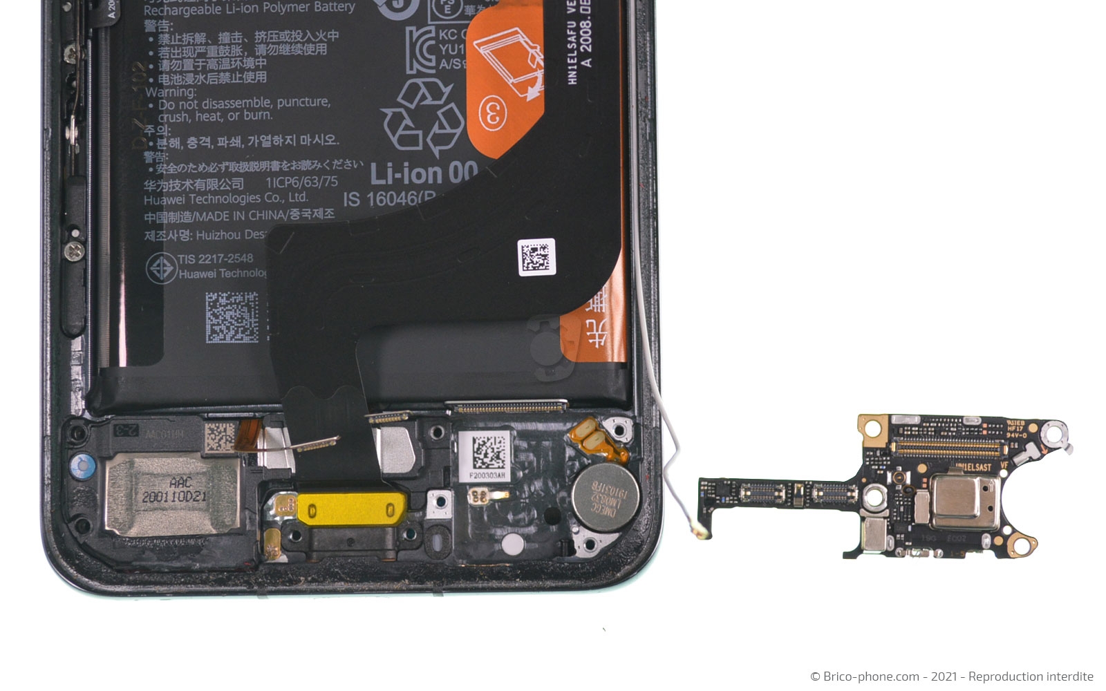 Changement du bloc écran avec batterie sur P40 Pro photo 4