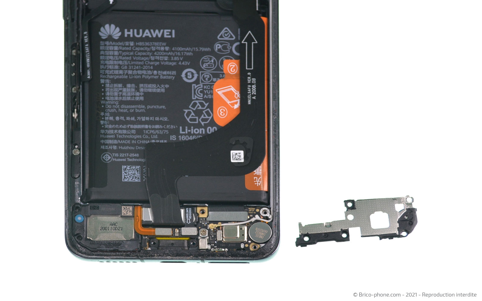 Changement du connecteur de charge sur P40 Pro photo 3